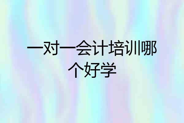 一对一会计培训哪个好学