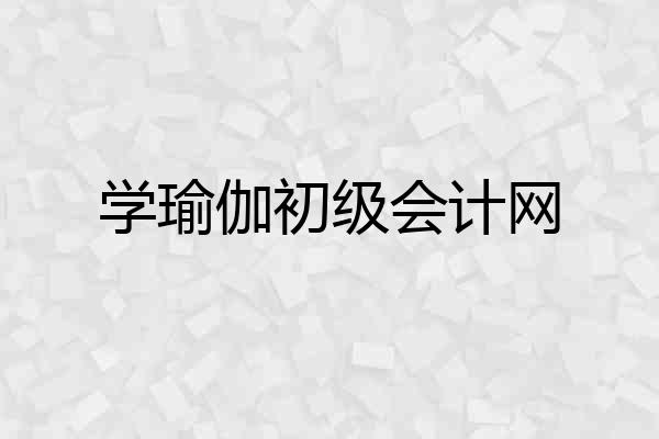 学瑜伽初级会计网