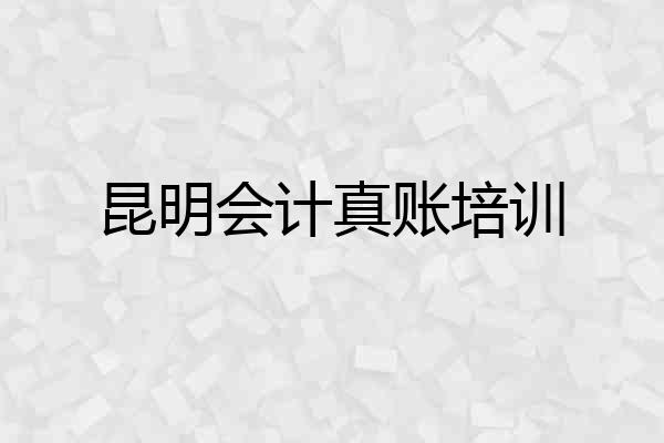 昆明会计真账培训