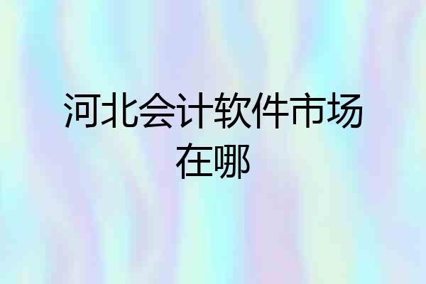 河北会计软件市场在哪