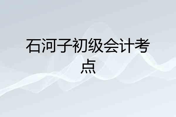 石河子初级会计考点