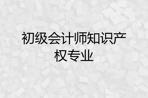 初级会计师知识产权专业