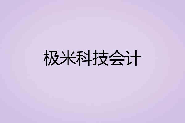 极米科技会计