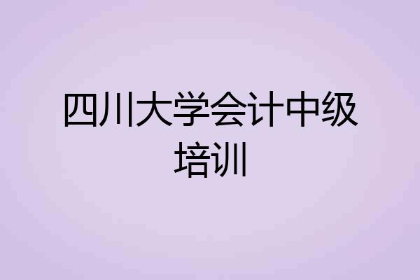 四川大学会计中级培训