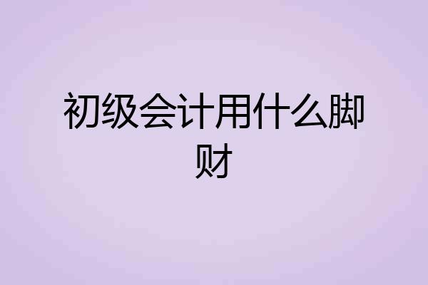 初级会计用什么脚财