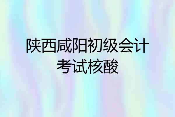 陕西咸阳初级会计考试核酸