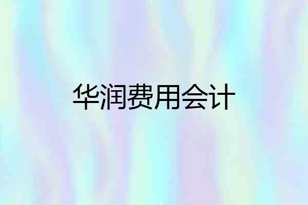 华润费用会计