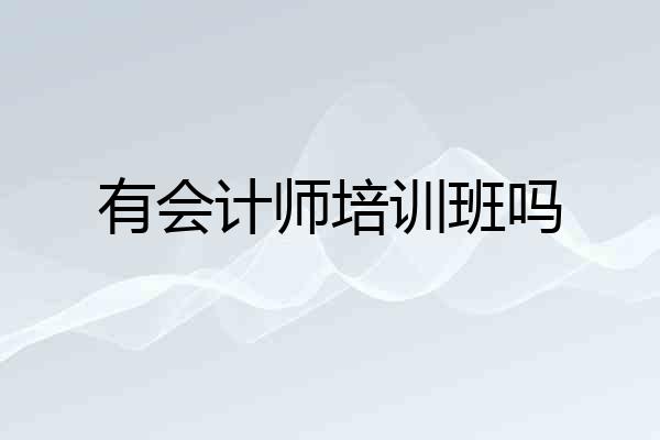 有会计师培训班吗
