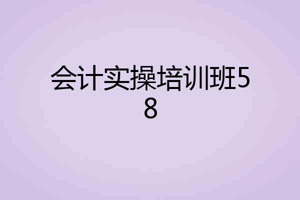 会计实操培训班58