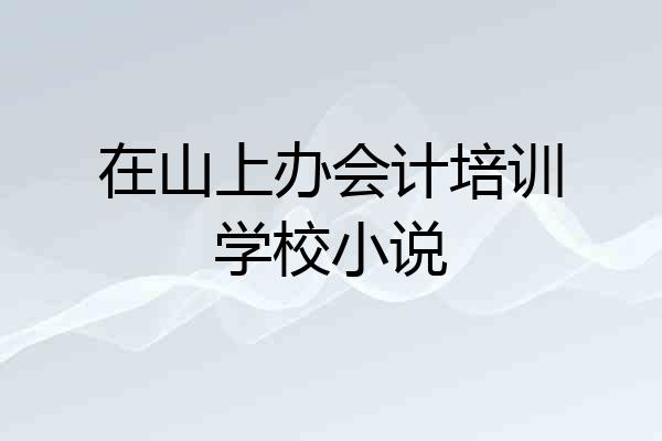 在山上办会计培训学校小说