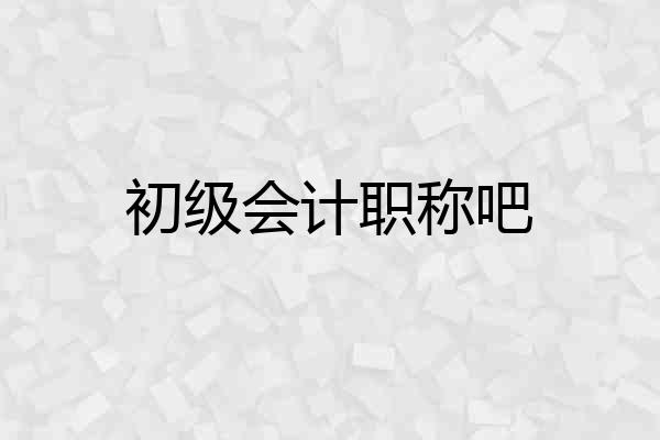 初级会计职称吧