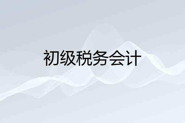 初级税务会计