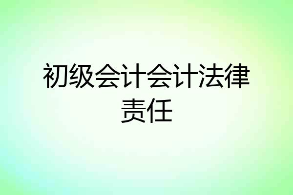 初级会计会计法律责任