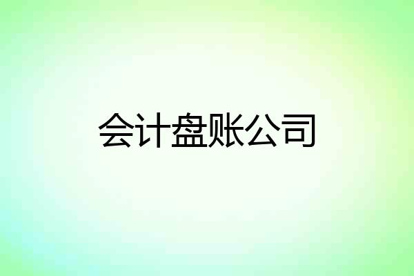 会计盘账公司