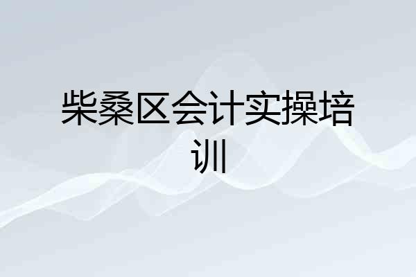 柴桑区会计实操培训