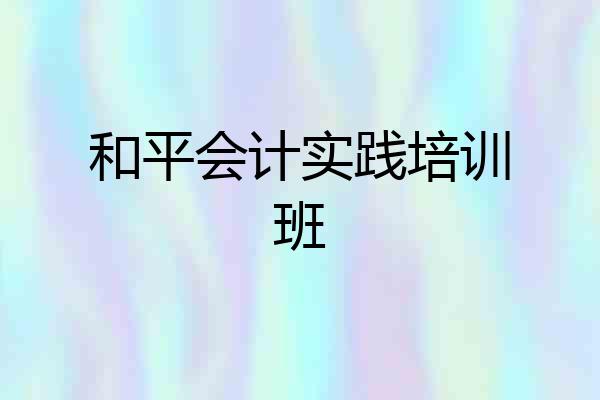 和平会计实践培训班