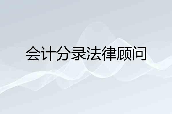 会计分录法律顾问