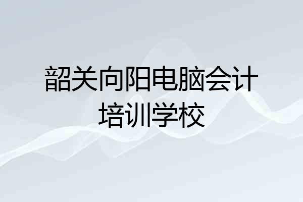 韶关向阳电脑会计培训学校
