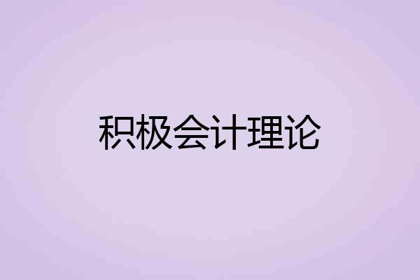 积极会计理论