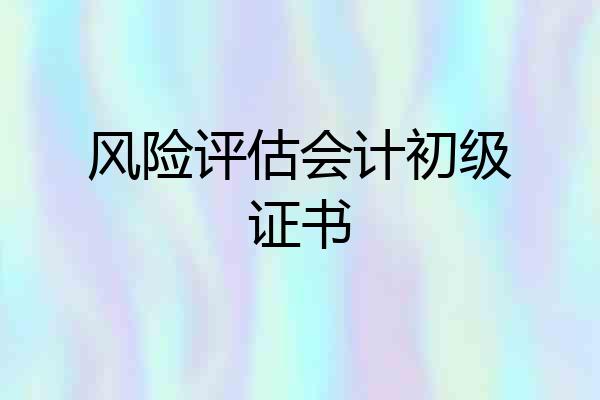 风险评估会计初级证书