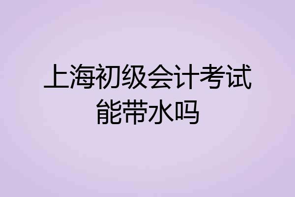 上海初级会计考试能带水吗
