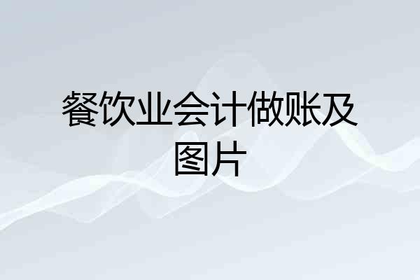 餐饮业会计做账及图片