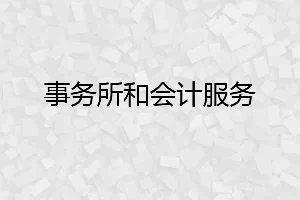 事务所和会计服务