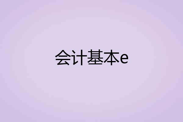 会计基本e