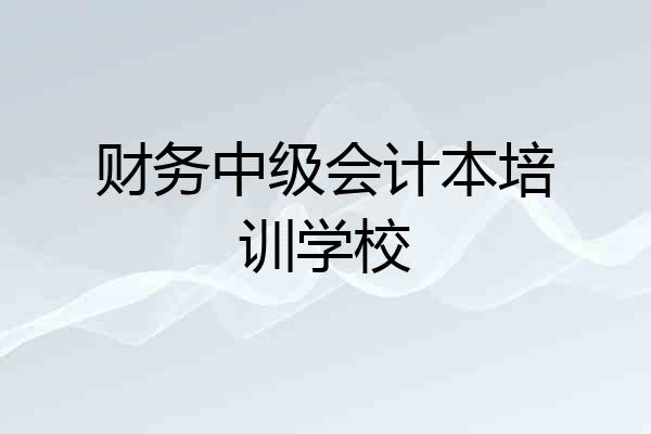 财务中级会计本培训学校