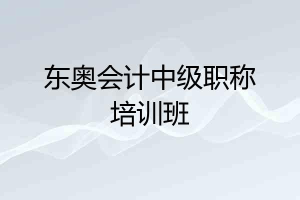 东奥会计中级职称培训班