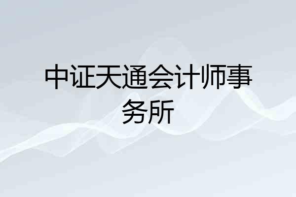 中证天通会计师事务所