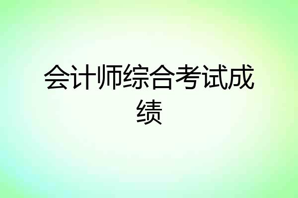 会计师综合考试成绩