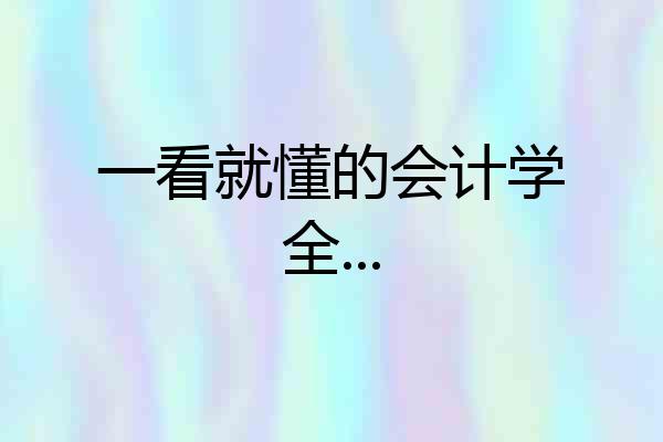 一看就懂的会计学全...
