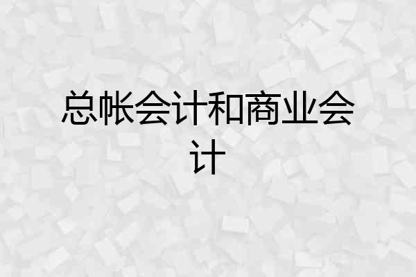 总帐会计和商业会计
