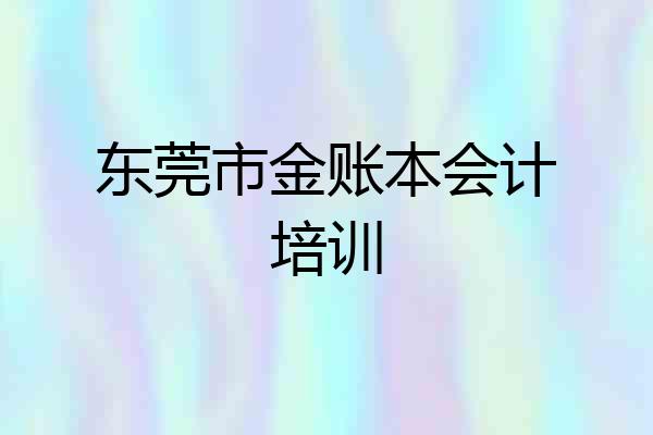 东莞市金账本会计培训