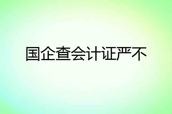 国企查会计证严不