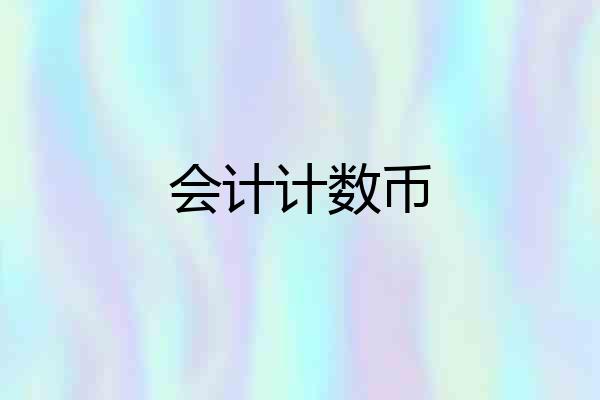会计计数币