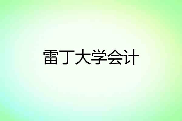 雷丁大学会计