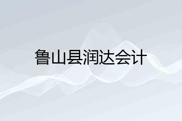 鲁山县润达会计