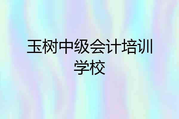 玉树中级会计培训学校