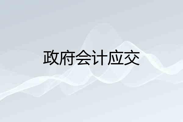政府会计应交