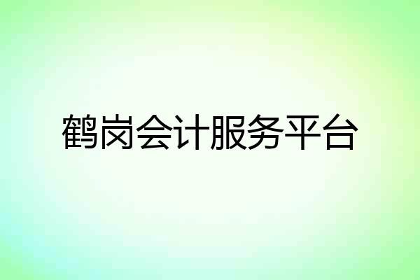 鹤岗会计服务平台