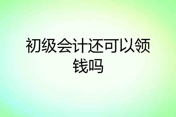 初级会计还可以领钱吗