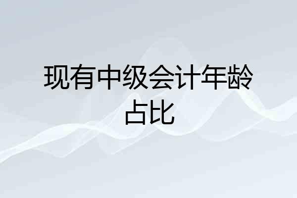 现有中级会计年龄占比