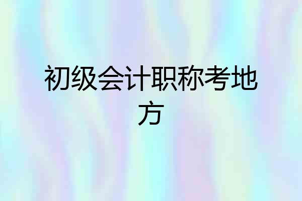 初级会计职称考地方