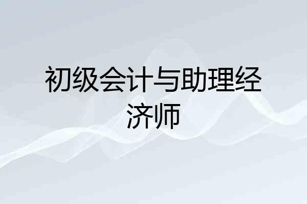 初级会计与助理经济师