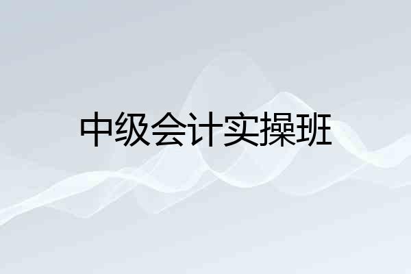 中级会计实操班