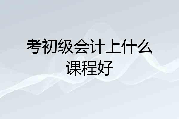 考初级会计上什么课程好