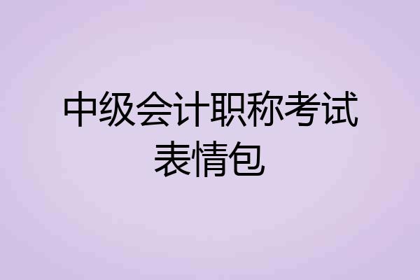 中级会计职称考试表情包