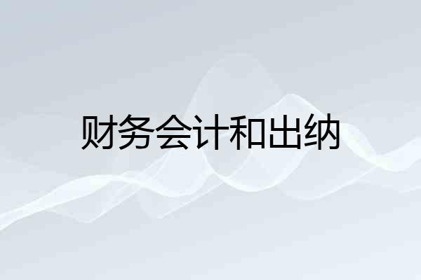财务会计和出纳